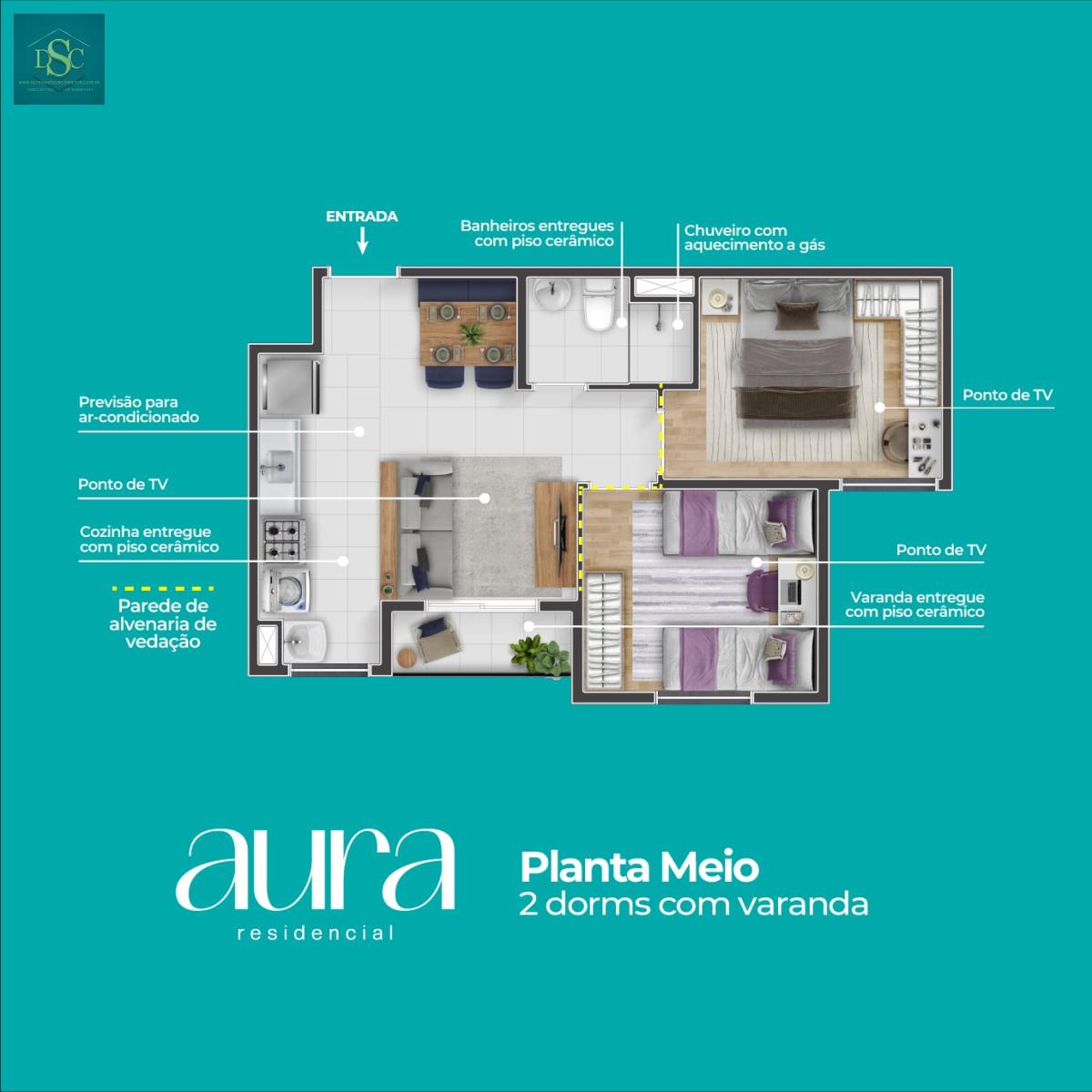 Apartamento com 2 quartos, à venda - Dutra Santos - Corretor de Imóveis