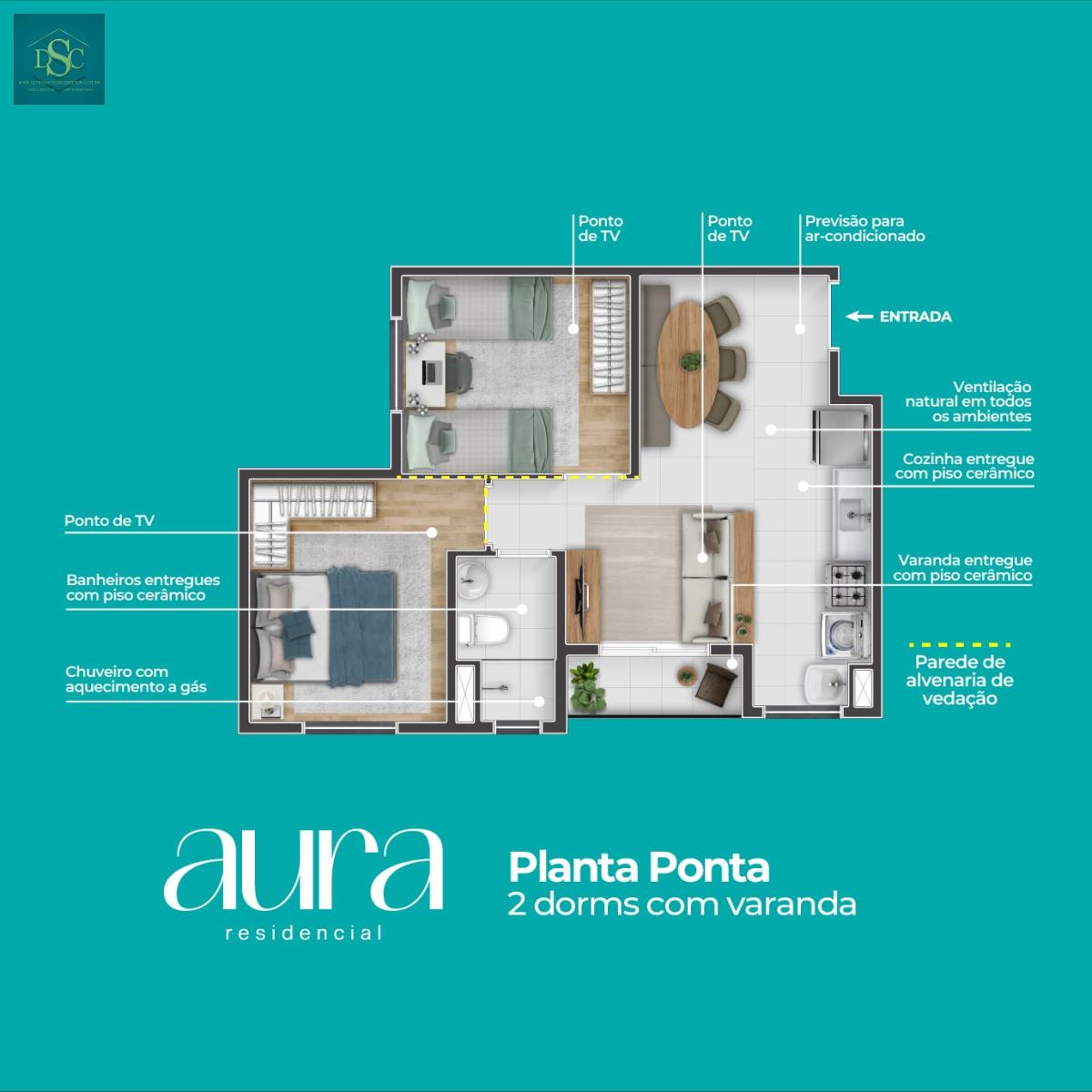 Apartamento com 2 quartos, à venda - Dutra Santos - Corretor de Imóveis